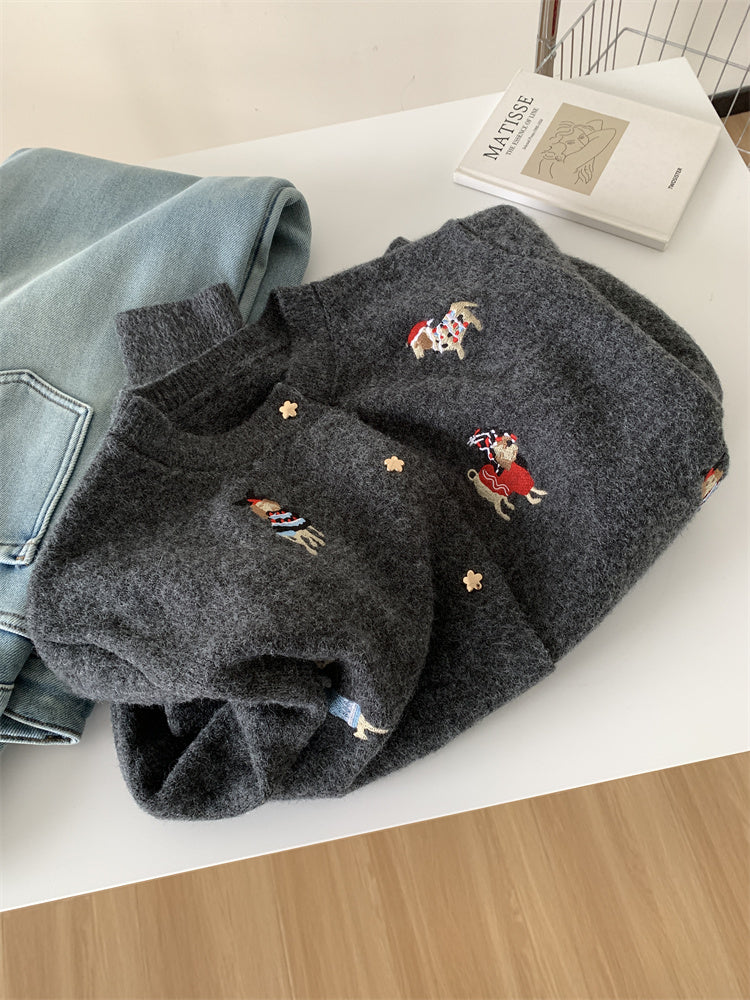 Cardigan pour femmes avec des appliqués ludiques et une coupe élégante Chic & Stil