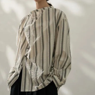 Striped cotton blouse for ladies Lune London