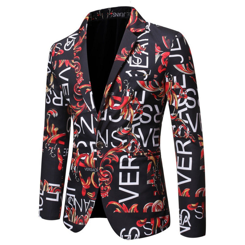 Designer blazer for men with creative inscription Lune London