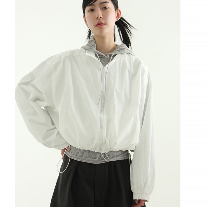 Veste de transition décontractée pour femmes avec col montant et cordon Chic & Stil
