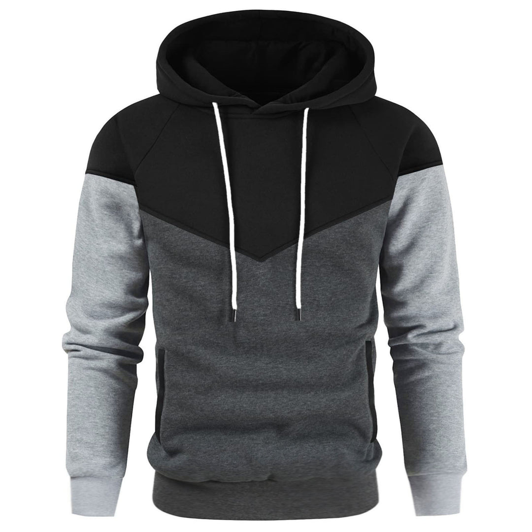 Men's trendy hoodie with geometric color play Lune London