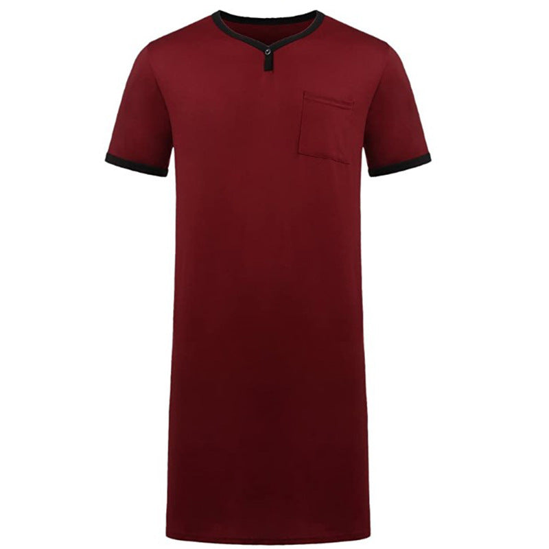 Night for men with practical chest pocket and classic V-neck Lune London