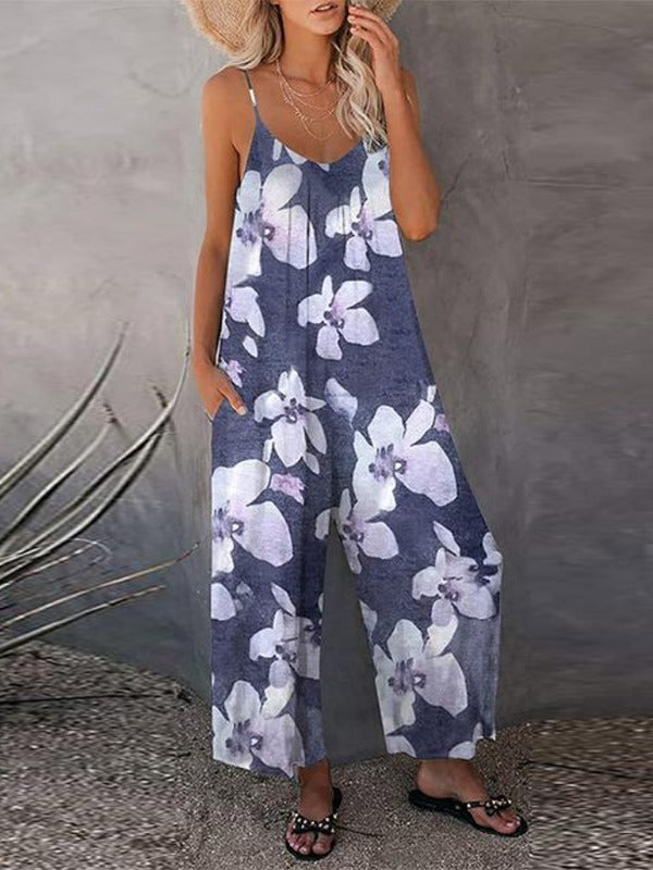 Ladies Lightweight Summer Jumpsuit with Wide Legs and Practical Pockets Lune London