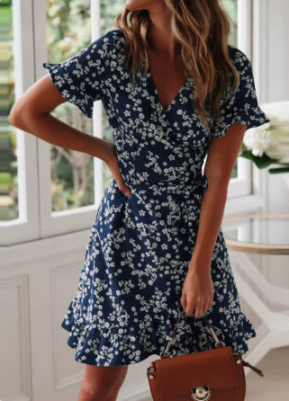 Lune London floral wrap dress for women
