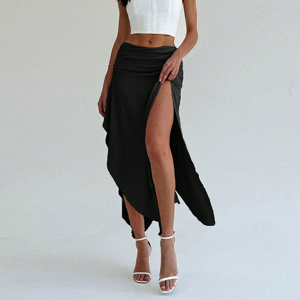 Jupe maxi asymétrique pour femmes avec un élégant drapé Chic & Stil