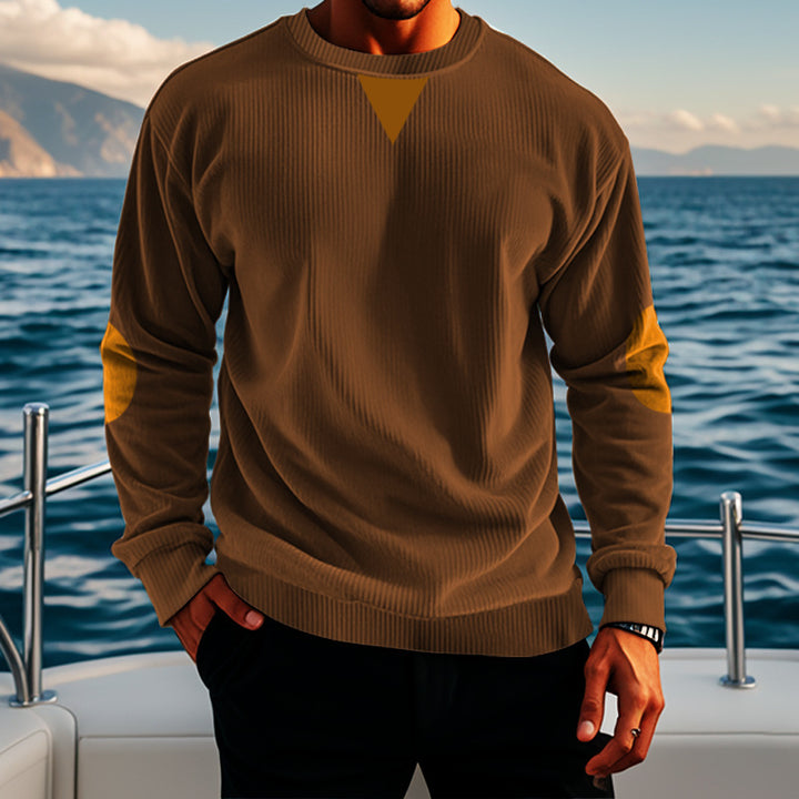 Elegant knitted sweater for men with modern accents Lune London