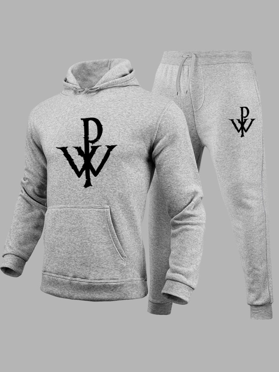 Men's hooded sweatshirt and jogger pant set with high-quality logo design Lune London