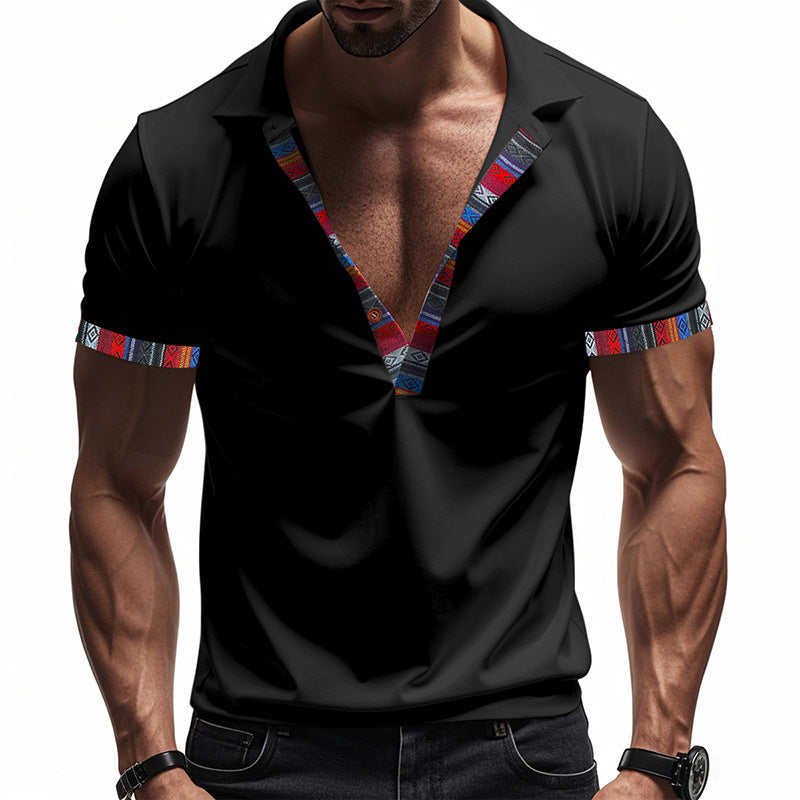 Men's short sleeve polo with modern contrast accents Lune London