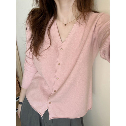 Cardigan femme en maille fine avec patte de boutonnage Chic & Stil