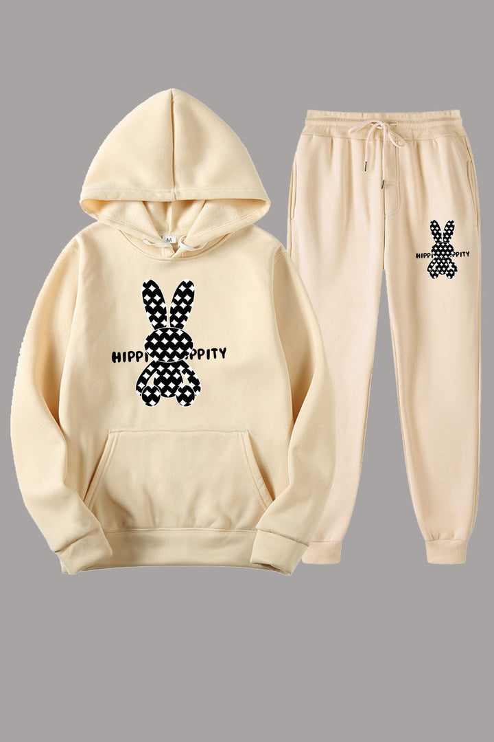 Women's sweatshirt and jogging pants set with a cute bunny pattern Lune London