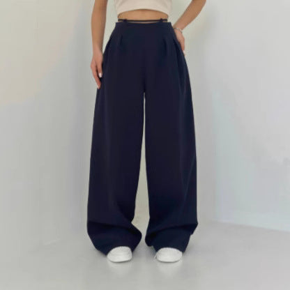 Pantalons chino taille haute pour femme avec nœud décoratif Chic & Stil
