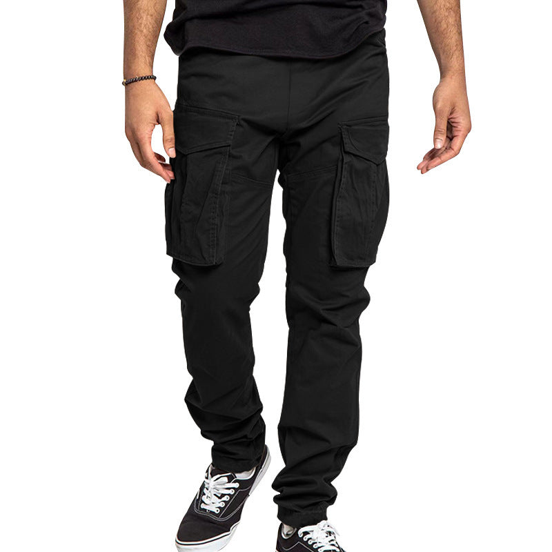 Men's cargo pants with multifunctional side pockets and elastic waistband Lune London
