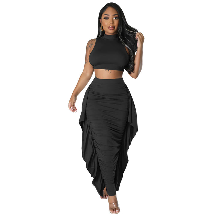 High-waisted bodycon dress and short top set for women Lune London