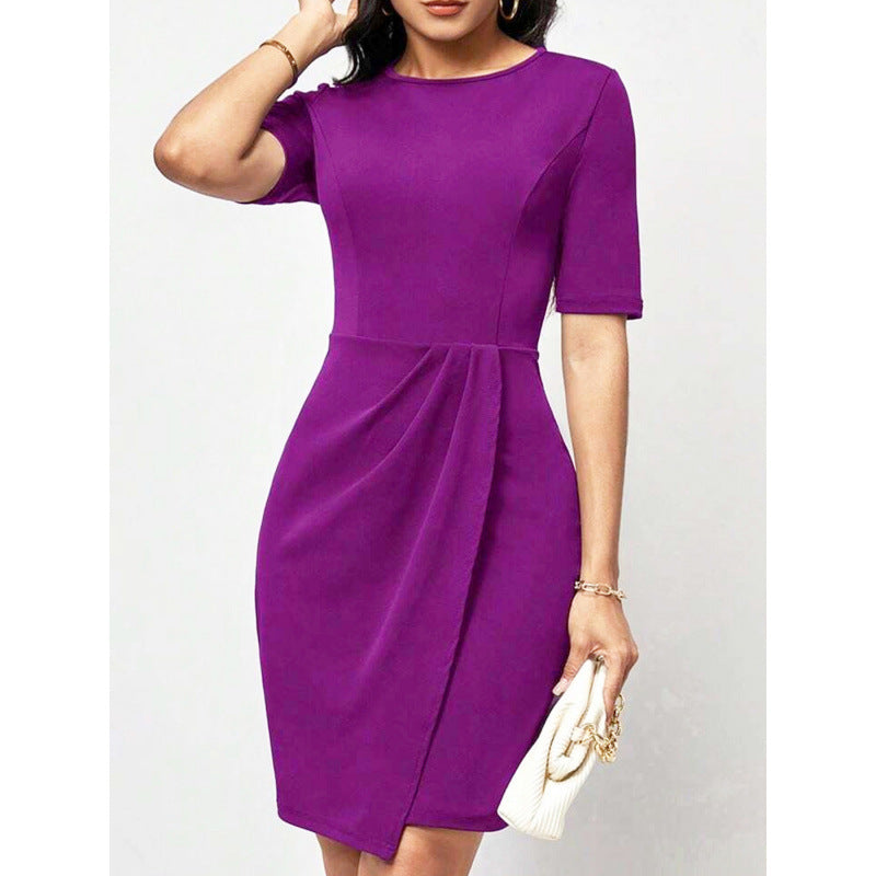 Chic and stylish women's bodycon dress with elegant draped design
