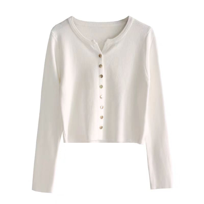 Women's knitted jacket with mother-of-pearl buttons Lune London