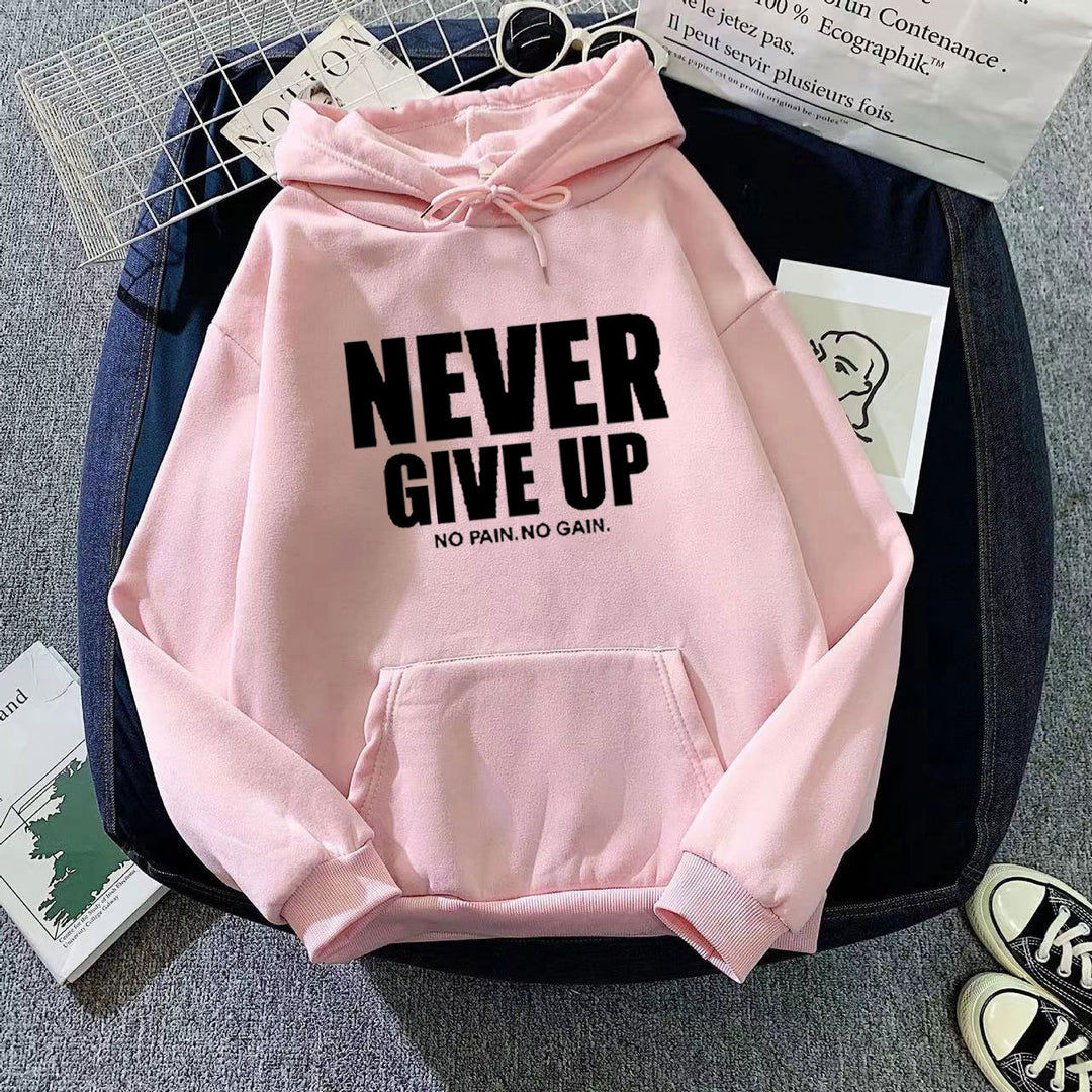 Women's hoodie with motivating lettering Chic & Stil 1772613019