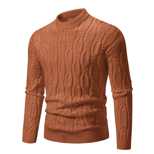 Chunky knit pullover for men with a modern cable pattern and a round neck Lune London
