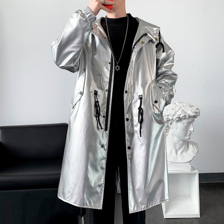 Veste de pluie réfléchissante pour hommes avec zone de capuche ajustable et poches pratiques Lune London