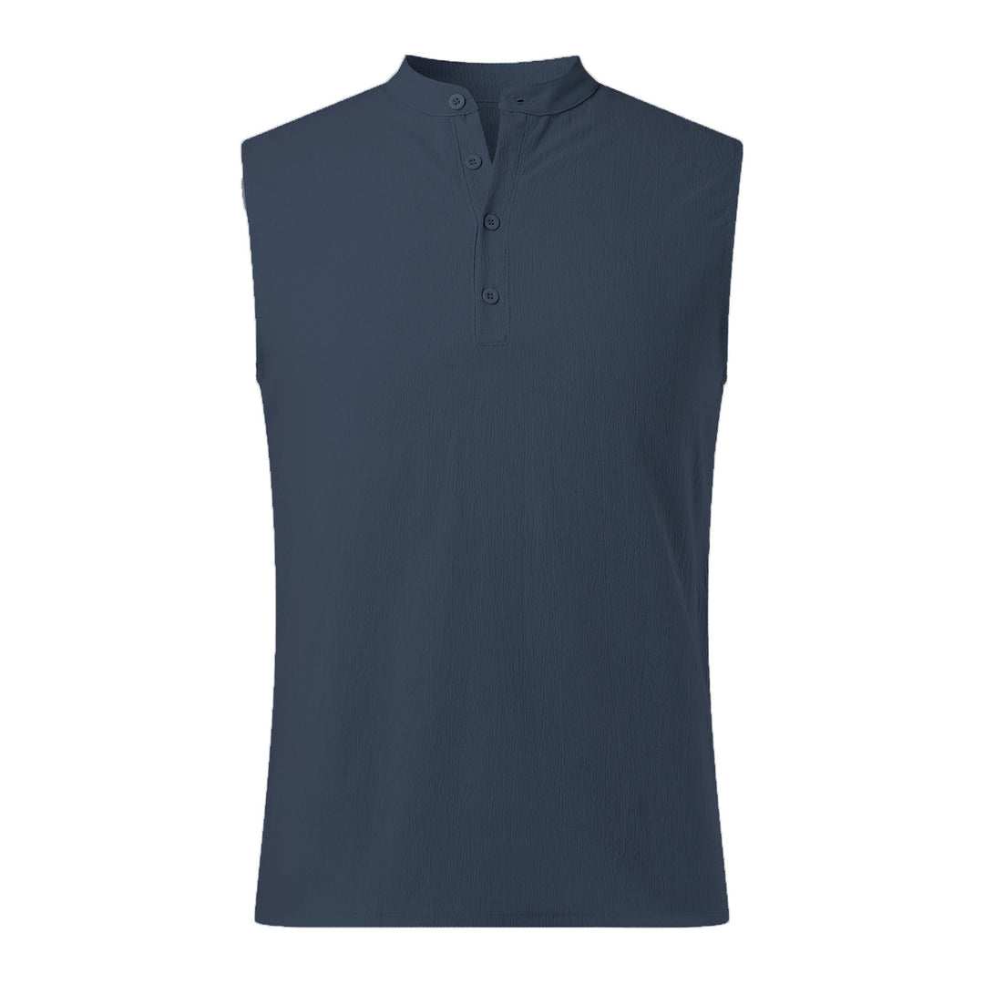 Men's Henley tank top in breathable and lightweight material Lune London