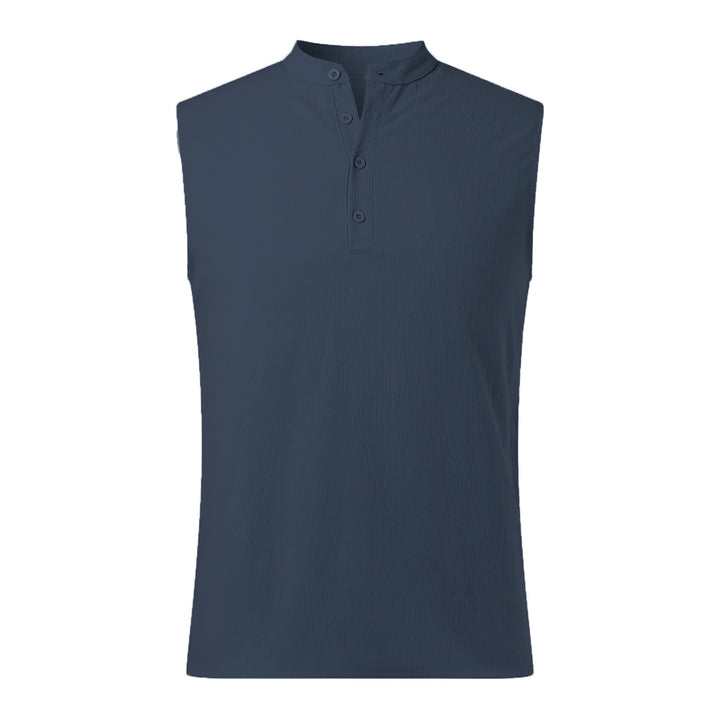 Men's Henley tank top in breathable and lightweight material Lune London