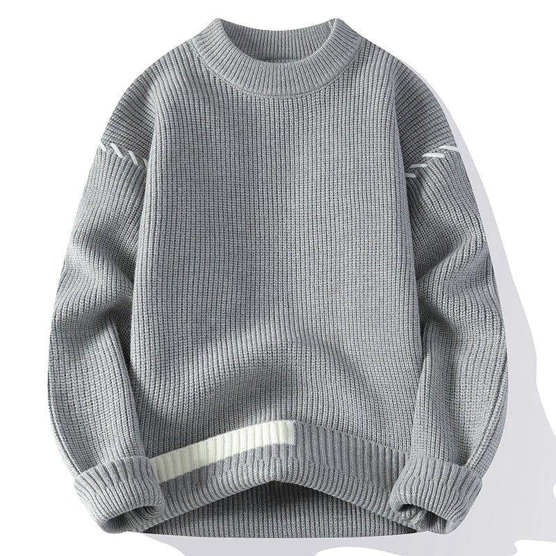 Ladies thick knit sweater with an innovative design and decorative details Lune London