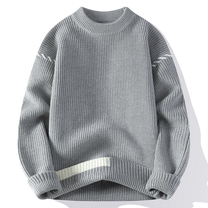 Ladies thick knit sweater with an innovative design and decorative details Lune London
