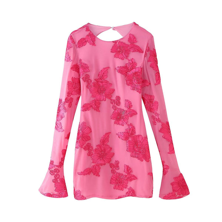 Women's top with floral lace and elegant cut at the back Lune London