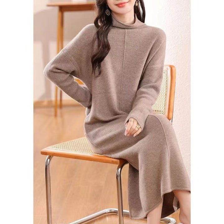 Robe tricotée pour femmes avec col montant Chic & Stil