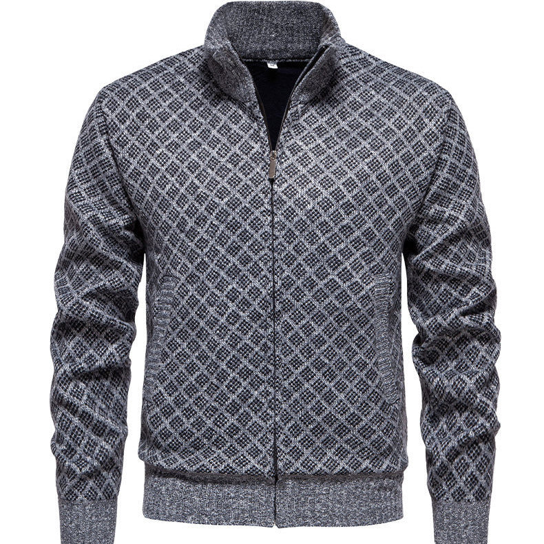 Quilted zip sweatshirt jacket for men Lune London