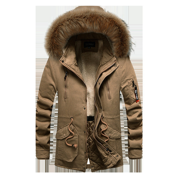 Winter jacket for men with removable faux fur collar Lune London