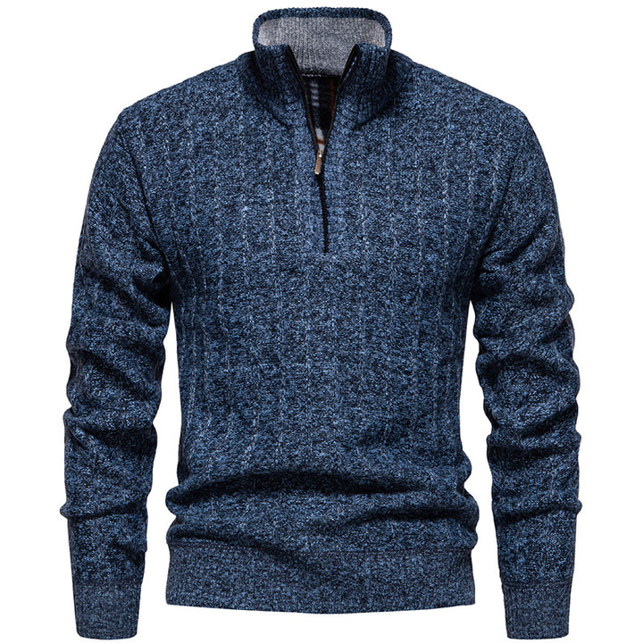 Men's sweater with high collar and zipper Lune London