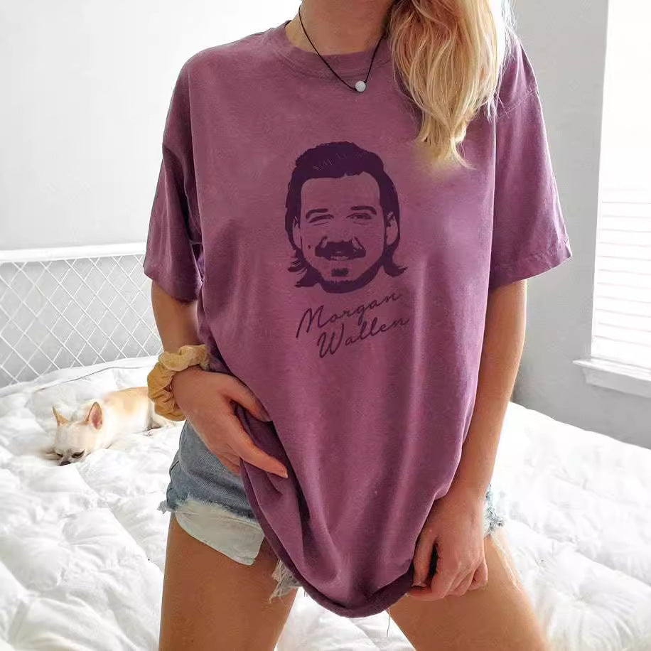 T-shirt vintage pour femmes avec graphique créatif Lune London