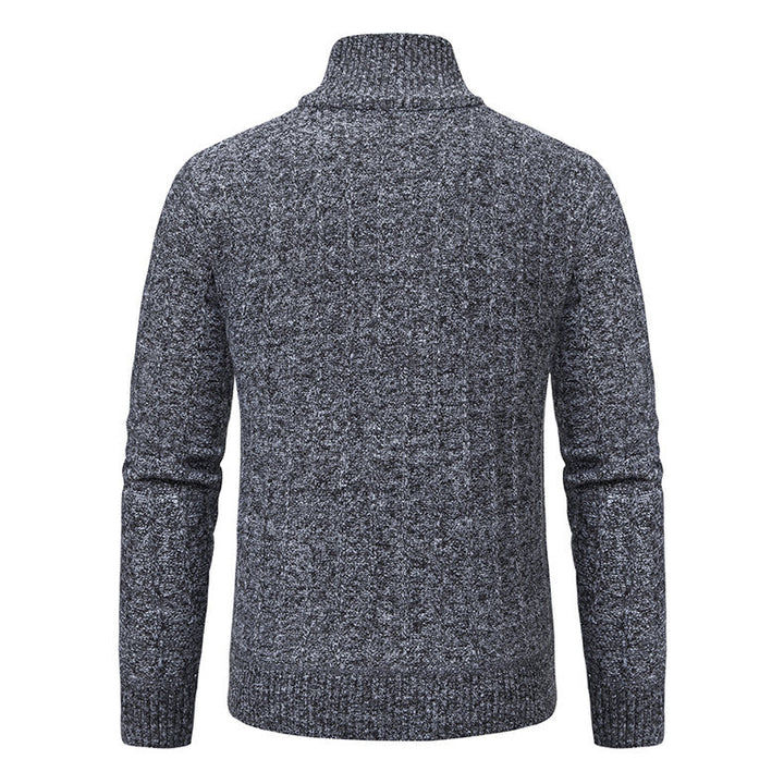 Men's elegant knitted sweater with half-zip Lune London