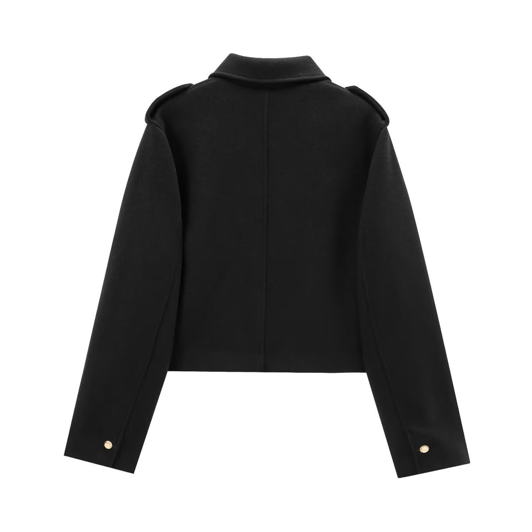 Modern wool jacket for women military style Lune London