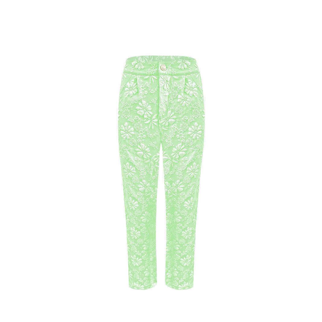 Ladies Floral Print Relaxed Fit Chic Style Pants