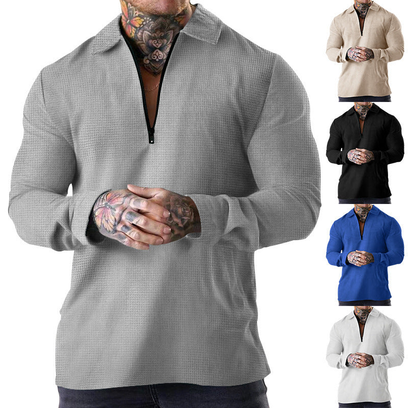 Men's long sleeve shirt with modern zipper Lune London
