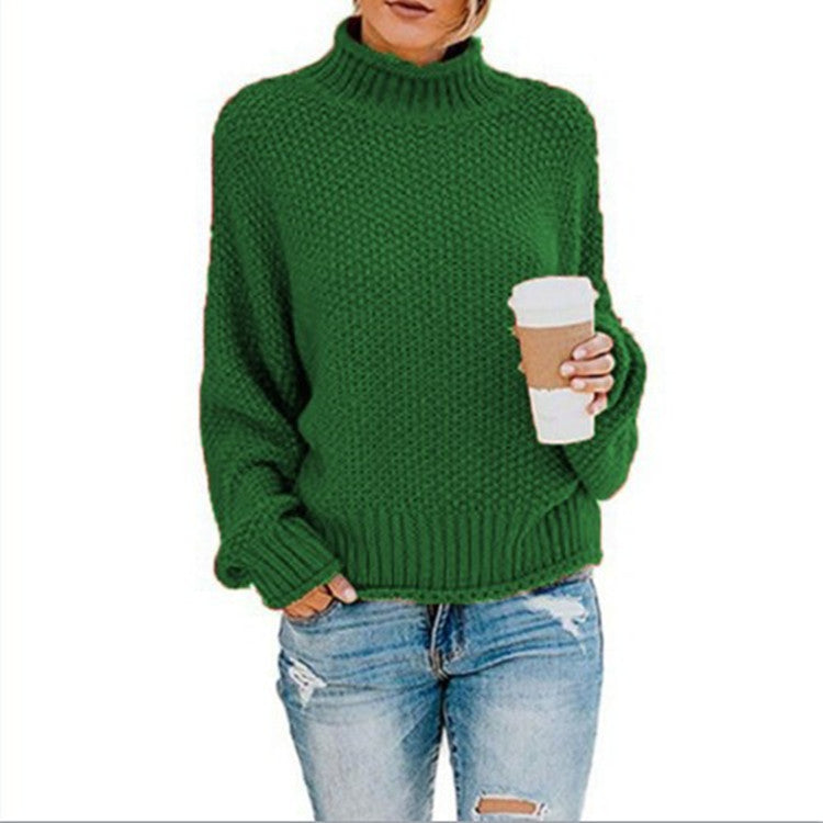 Chunky knit sweater for women with high collar and relaxed fit Lune Londonl 1758151575