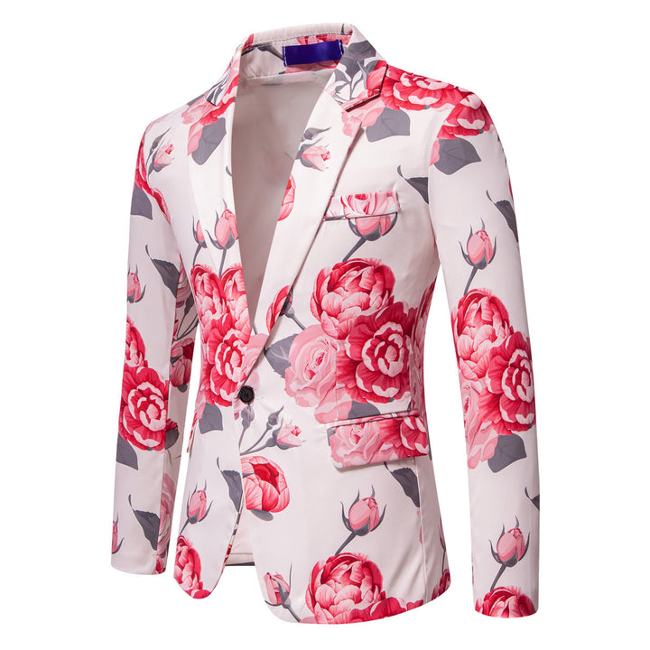 Elegant blazer for men with chic floral design and style