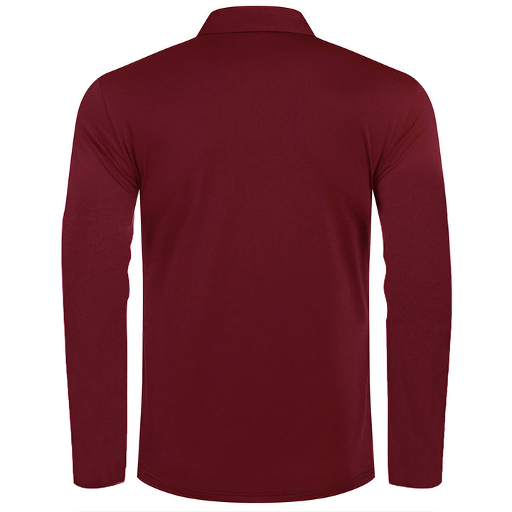 Long Sleeve Polo for Men in Breathable Material Lune London