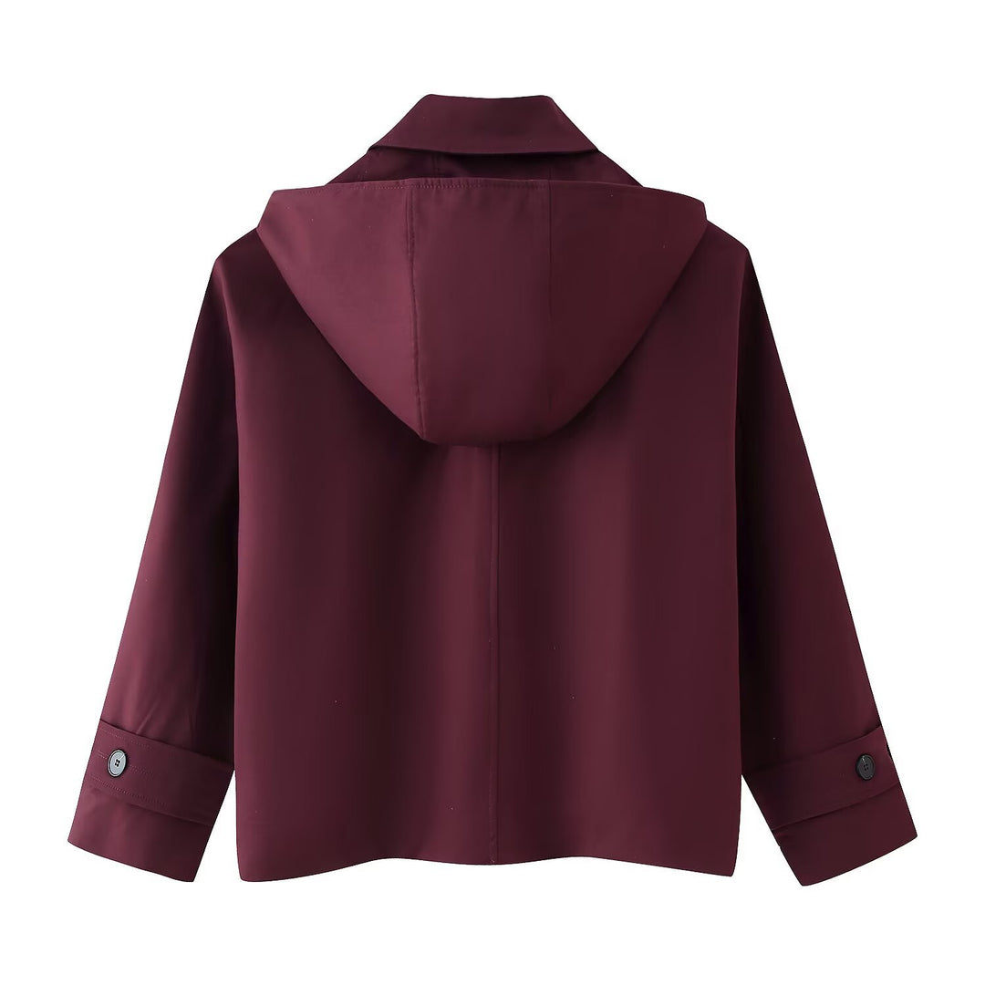 Transitional jacket for women with hood and practical pockets Lune London