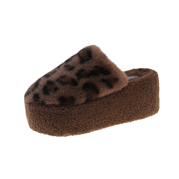 Lune London Leopard Print Plush Women's Moccasins