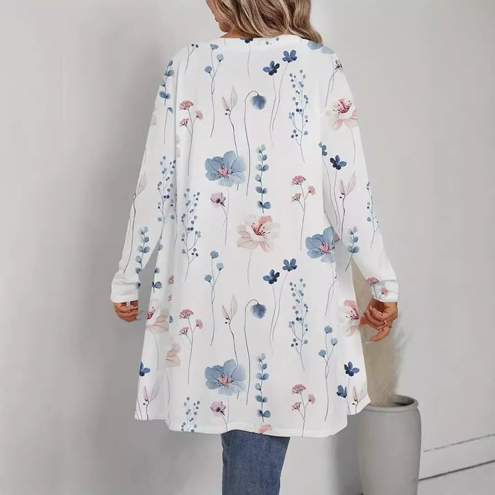 Lady floral pattern cardigan with loose fit Lune London