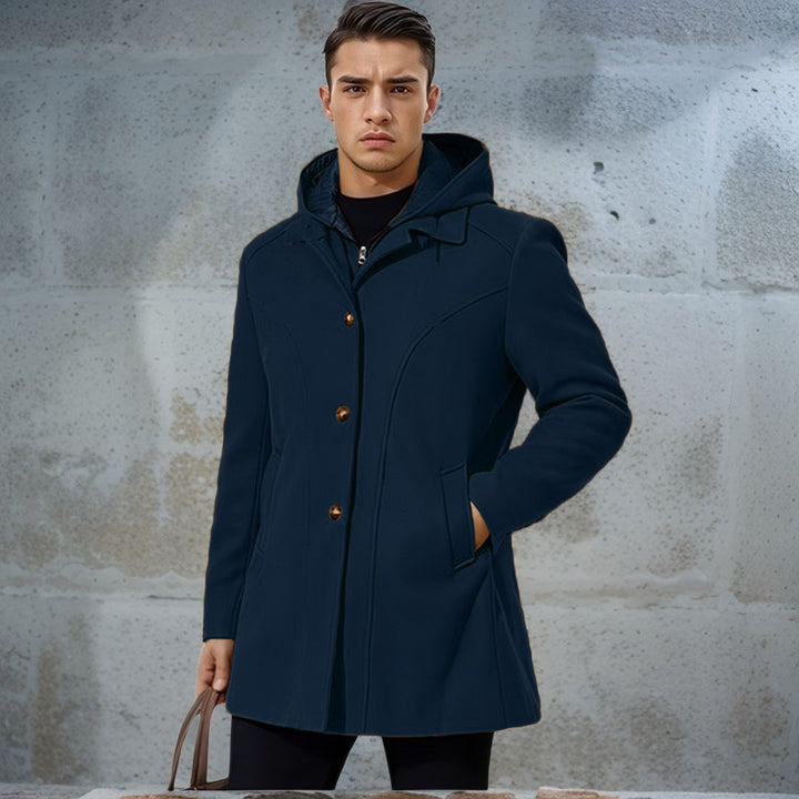 Men's transitional jacket with hood and modern details Lune London