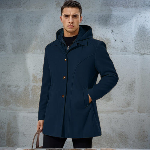 Men's transitional jacket with hood and modern details Lune London