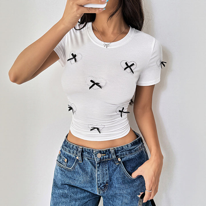 Women Heart-shaped Detail Waist Top Lune London