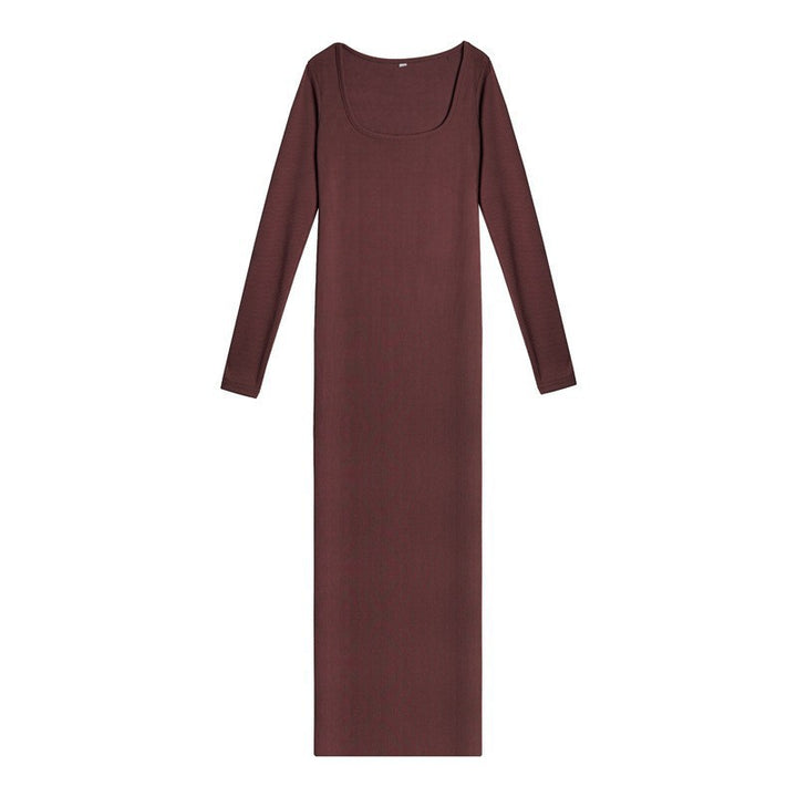 Long fitted long sleeve dress for women Lune London
