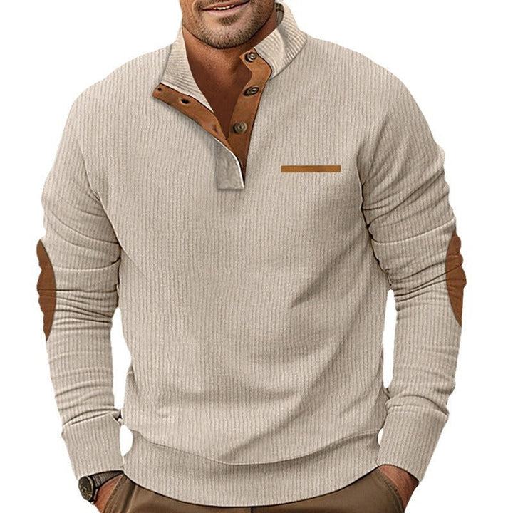 Men's Knit Sweater with Contrasting Design Elements Lune London