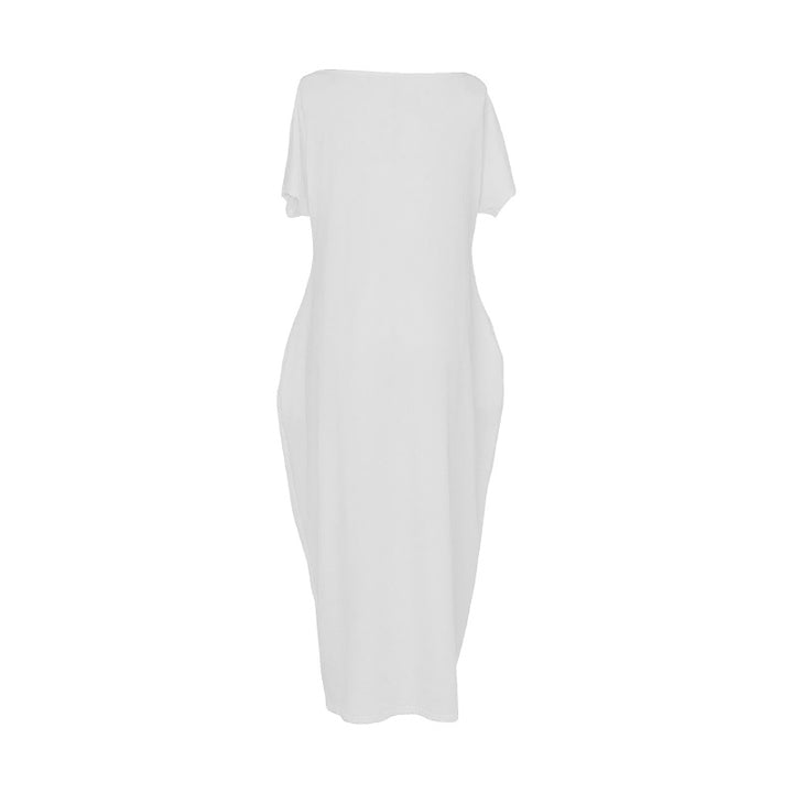 Women Loose Maxi Dress with Animal Print and Side Pockets Lune London