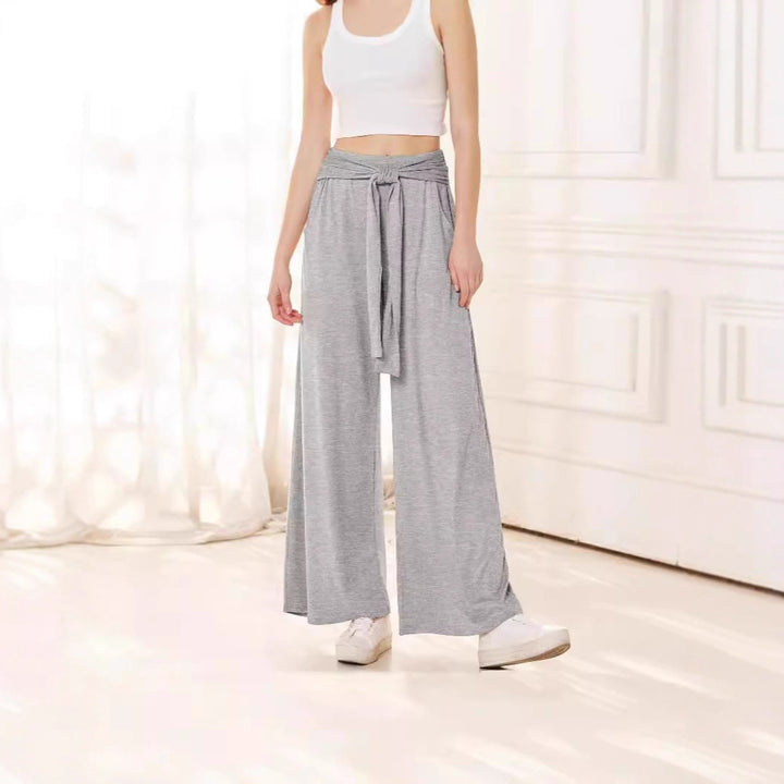 Women Comfortable and Stylish Wide Leg Pants with Waist Belt Lune London