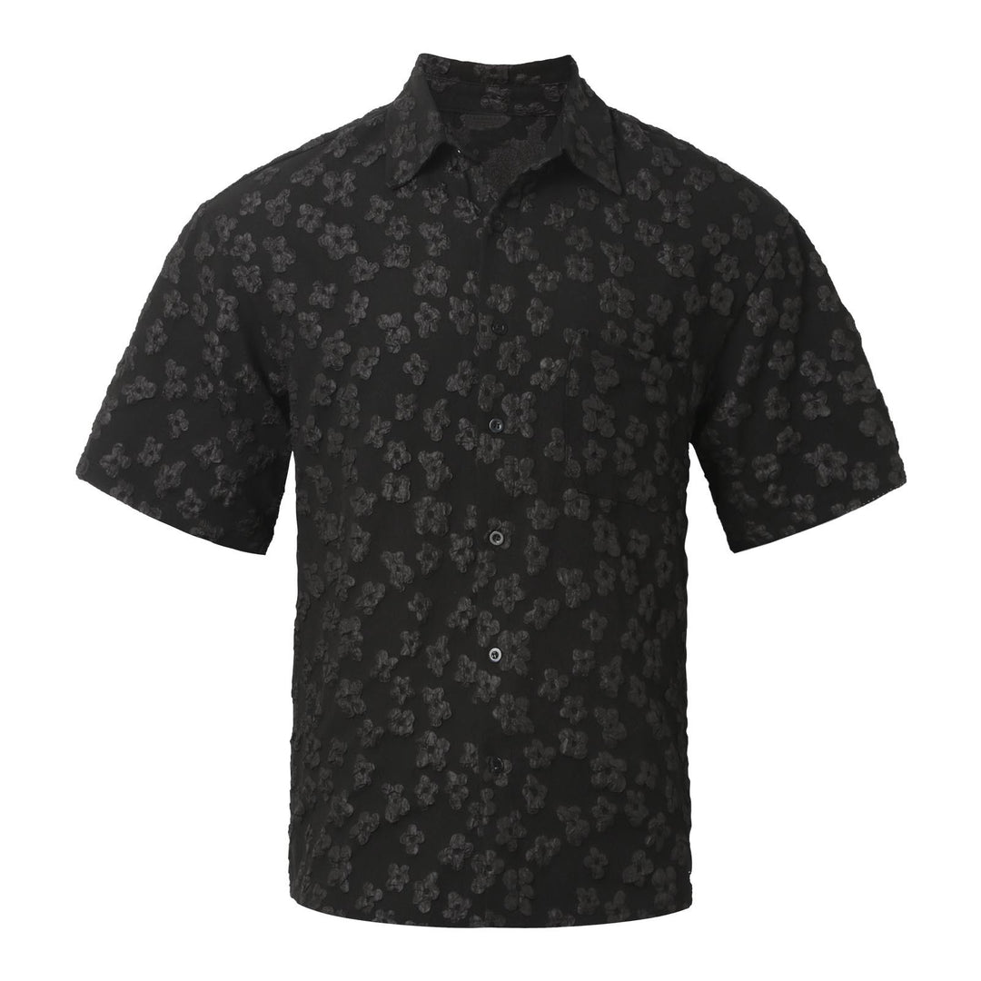 Short sleeve shirt for men with textured floral pattern Lune London